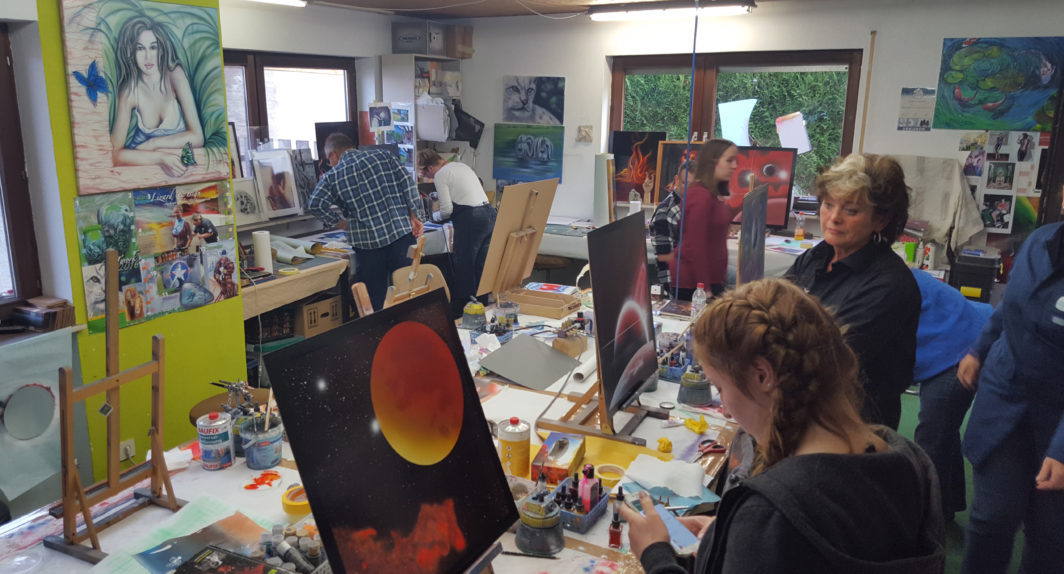 Airbrush Workshop März  2025 zur Weiterbildung in der Airbrush Technik